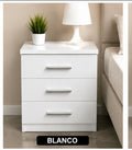 Mesita de Noche de 3 Cajones – Disponible en Varios Colores